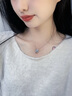 心草s999足银平安锁项链女轻奢高级设计长命锁吊坠520情人节礼物 999足银平安锁银白色 实拍图