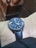 istrap真皮表带男女士牛皮表链适用天梭力洛克1853浪琴天王dw精工西铁城卡西欧海鸥飞亚达阿玛尼手表带 黑色同色线丨黑色针扣 20mm 实拍图