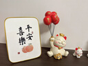 赟娅入户玄关摆件招财猫客厅电视柜酒柜家居软装饰品新房乔迁新居礼品 幸运气球猫+白水晶画+萌萌猫 实拍图