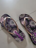 黑玛（Hotmarzz）人字拖女夏天外穿平底拖鞋夹趾女凉拖防滑沙滩鞋波西米亚风 紫色 38 (247mm) 实拍图