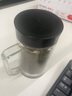 苏泊尔（SUPOR）苏泊尔双层隔热玻璃带盖杯保温耐热办公室泡茶杯带茶仓大容量水杯 410ml 芯竹绿耐热玻璃杯 实拍图