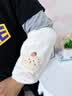 察今可爱毛绒袖套成人女生儿童长款防脏手袖冬季羽绒服套袖小熊男护袖 白色草莓小熊-加厚长款 实拍图
