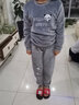 聚喜莱睡衣女冬季长袖珊瑚绒加厚学生套装冬天保暖韩版可爱卡通女士休闲加大码家居服可外穿 灰色小熊 M码（80-100斤） 实拍图