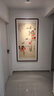 玩易 张大千柿柿如意走廊过道新中式玄关装饰画竖版山水壁画客厅挂画 事事如意 83*163cm（卡纸精裱，红木色框） 实拍图