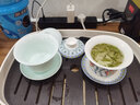 华光 国瓷 晶雪茶盖碗茶具套装  三才盖碗泡茶杯 便携茶具礼盒装 晶雪系列 浩然华青瓷茶盖碗单装 实拍图