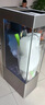 美诺超白鱼缸客厅家用中型生态现代造景金龙鱼缸落地屏风隔断柜水族箱 拉丝银【排水+显示屏】 60*35*130 实拍图