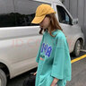 萨姆依 ins超火短袖T恤女夏2023夏季新款韩版宽松学生BF原宿港风半截袖oversize休闲上衣 薄荷绿【闪电字母】 L 实拍图