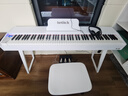 海蒂诗电钢琴便携式88键重锤初学者儿童电子钢琴成人专业电钢考级幼儿 B-101白色-重锤三踏-钛金腿 实拍图