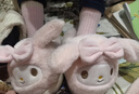 Hello Kitty女童棉鞋冬儿童室内家居鞋小孩保暖亲子棉拖鞋 美乐蒂粉 32-33码 实拍图