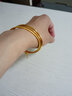 老庙黄金手镯足金三生三世福牌金镯子送妈妈老婆生日节日礼物 福牌56#：约12.1g 实拍图