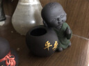 宇轩创意禅意小花器手工摆件招财聚福装饰品水培花插花瓶客厅摆件 小和尚平安-绿 实拍图