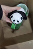 三浅（SANQ）原创熊猫马克杯花花陶瓷水杯情侣带杯盖可爱杯子礼物伴手礼带把手 熊猫花花果赖杯-400ML 实拍图