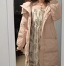 雅鹿中长款羽绒服女冬季2025年冬季新款时尚洋气加厚保暖休闲年轻外套 粉色 S 【推荐80-110斤】 实拍图
