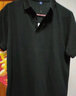 啄木鸟（TUCANO）短袖t恤男纯棉商务休闲经典翻领polo刺绣打底衫上衣男装 黑色 5XL 实拍图