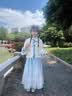 安妮优儿汉服女童秋冬季马面裙2025新款超仙古装儿童女孩唐装古风裙子冬款 蓝色 140 实拍图