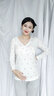 Mom Jane哺乳上衣秋衣莫代尔睡衣孕妇保暖内衣秋冬产后喂奶月子服免穿文胸 白印小熊（柔滑莫代尔）可拆罩杯 M(建议体重85-115斤) 实拍图