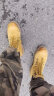 骆驼（CAMEL）男士马丁靴户外情侣高帮大黄靴 GE122W7757T 金黄 39 实拍图