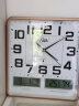 康巴丝（Compas）  挂钟万年历温湿度计创意客厅双日历挂表钟表 6983双液显（电波款）金色 实拍图