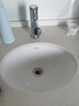 箭牌（ARROW）台下盆洗脸盆卫生间嵌入式面盆洗手盆洗漱盆陶瓷椭圆方形 小号 椭圆（含抽拉龙头下水套） 实拍图