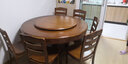 歆菲逸 实木餐桌家用圆形转盘餐桌椅组合吃饭桌中式圆桌餐厅家具桌子 1.4米餐桌+6椅带转盘 实拍图