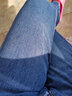 狮子聪  加绒牛仔裤女外穿弹力修身显瘦小脚加厚保暖带绒2025冬季新款 复古蓝银灰绒九分(SJ-7777) 32 实拍图