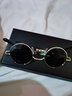 雷德蒙圆形太阳镜男士墨镜潮开车偏光眼镜女复古太子镜眼睛潮人 126 金色框 黑灰偏光片小号126S 实拍图
