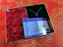 朵菲（Duofei）【5克拉皇家蓝千禧蓝宝石+南非钻石】520情人节礼物送女友送老婆 托帕石吊坠+铂白金链【可刻字】 实拍图