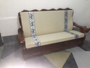添富贵 木沙发坐垫带靠背连体老式实木沙发垫红木联邦椅春秋椅座垫防滑 繁华盛世米白 55cm*50cm 单人位 *65cm高靠背 实拍图