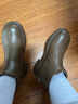 百丽柔软法式切尔西靴女商场同款羊皮通勤短靴加绒A2V1DDD3 棕色-单里 34 实拍图