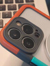 锋浦（FEENGGUU）透气散热苹果17手机壳iPhone14Promax手机边框壳13硅胶12Pro新款15plus创意air简约苹果15边框16女 橙+蓝镜头全包拼色边框 iPhone 13 Pr 实拍图
