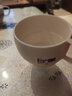 in日本进口咖啡杯奶茶马克杯牛奶杯茶杯蛋白杯加厚塑料水杯办公室喝水杯子微波炉加热创意把手儿童辅食碗 白色 9.9*12.6cm 实拍图