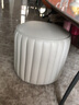 孜度小凳子家用矮凳皮凳子沙发凳换鞋凳小圆皮墩子沙发凳圆形南瓜凳子 浅灰色 32cm 高（直径32cm） 实拍图