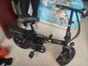 凤凰（Phoenix）电动自行车折叠电动车锂电池小型代驾车男女式成人电助力车 小飞侠 黑色/铝合金/48V可提电池 6AH电动续航18km 实拍图