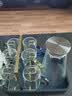 格娜斯（CRISTALGLASS）玻璃杯水杯套装家用客厅带把杯子泡绿茶杯耐热牛奶杯家庭高颜值 300ml六支+杯架+蓝杯盘+水壶 实拍图