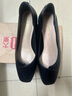 大东女鞋浅口鞋女2026春季新款知性优雅方头方跟套脚高跟鞋002370 黑色 【跟高约4.3cm】 34 实拍图