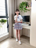 贝孩趣童装女童jk套装学院风衬衫儿童小学生校服百褶裙子六一儿童节班服 粉红色 130 码(建议身高115-125厘米) 实拍图