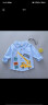 哈利城堡 儿童衬衫男童宝宝衬衣春装新款挖机图案衬衣中小童卡通男孩衬衫 蓝色 80码 晒单实拍图