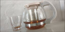 金熊 玻璃茶壶凉水壶花草茶壶 304不锈钢过滤泡茶器茶具1.5L 杏色 实拍图
