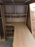 韩穆上面床下桌小户型儿童床交错式带书桌衣柜一体高架床省空间双层床 1500*1900 梯柜+高架床+衣柜+书台书柜+床垫 实拍图