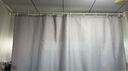 蓓柅高档纯色浴帘防水布浴室帘卫生间加厚涤纶洗澡间帘子淋浴隔断挂帘 银灰色 宽150*高180cm 实拍图
