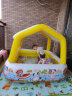 INTEX充气游泳池遮阳儿童家用大号戏水池室内婴儿小孩海洋球池 黄色-遮阳池+电泵+50球+卡通地垫 晒单实拍图