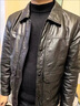 皮尔卡丹（pierre cardin）春秋季新款海宁真皮皮衣男士头层牛皮油蜡修身短款皮夹克外套大码 黑色 175/XL 建议125-140斤 实拍图