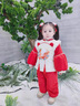 女童冬装加绒儿童中国风唐装喜庆周岁宝宝礼服抓周宴汉服套装冬季 红色 加绒夹薄棉 80 体重20斤以内 实拍图
