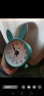 北极星（POLARIS）卡通兔子创意闹钟学生电子智能时钟儿童可爱夜灯家用卧室钟表 大号蓝兔【金属外壳+贴心夜灯】 实拍图