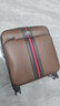 摩尔伽（MOERGA）商务行李箱男士小型登机箱轻便拉杆箱密码箱旅行箱皮箱子18英寸 棕色 18英寸 横款正方形登机箱 实拍图