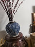 御三泥金口干花陶瓷青花花瓶欧式中式花器景德镇台面花插插花复古摆件 金口青花-【小号款】20x22 实拍图