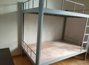 依惠莱 钢制铁架铁艺床上下铺铁床单人双层员工宿舍高低租房学校工地床 双层白色100宽(带床板) 加厚款 实拍图