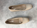 达芙妮（DAPHNE）单鞋女粗跟中跟春季新款船鞋2025职业工作气质女生皮鞋宴会 米色 37 (235mm) 标准码 实拍图