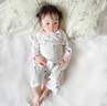 wua·wua婴儿衣服秋季宝宝睡袍夹棉防踢护肚夏季空调服睡衣睡袋秋冬连体衣 【四季 适宜20-28度】粉森林 90 实拍图