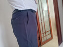 罗蒙休闲裤男士春秋冬加绒加厚男裤高弹抗皱免烫宽松直筒西装裤子男 藏青 【春秋厚款】 40 ( 腰围3尺1) 实拍图